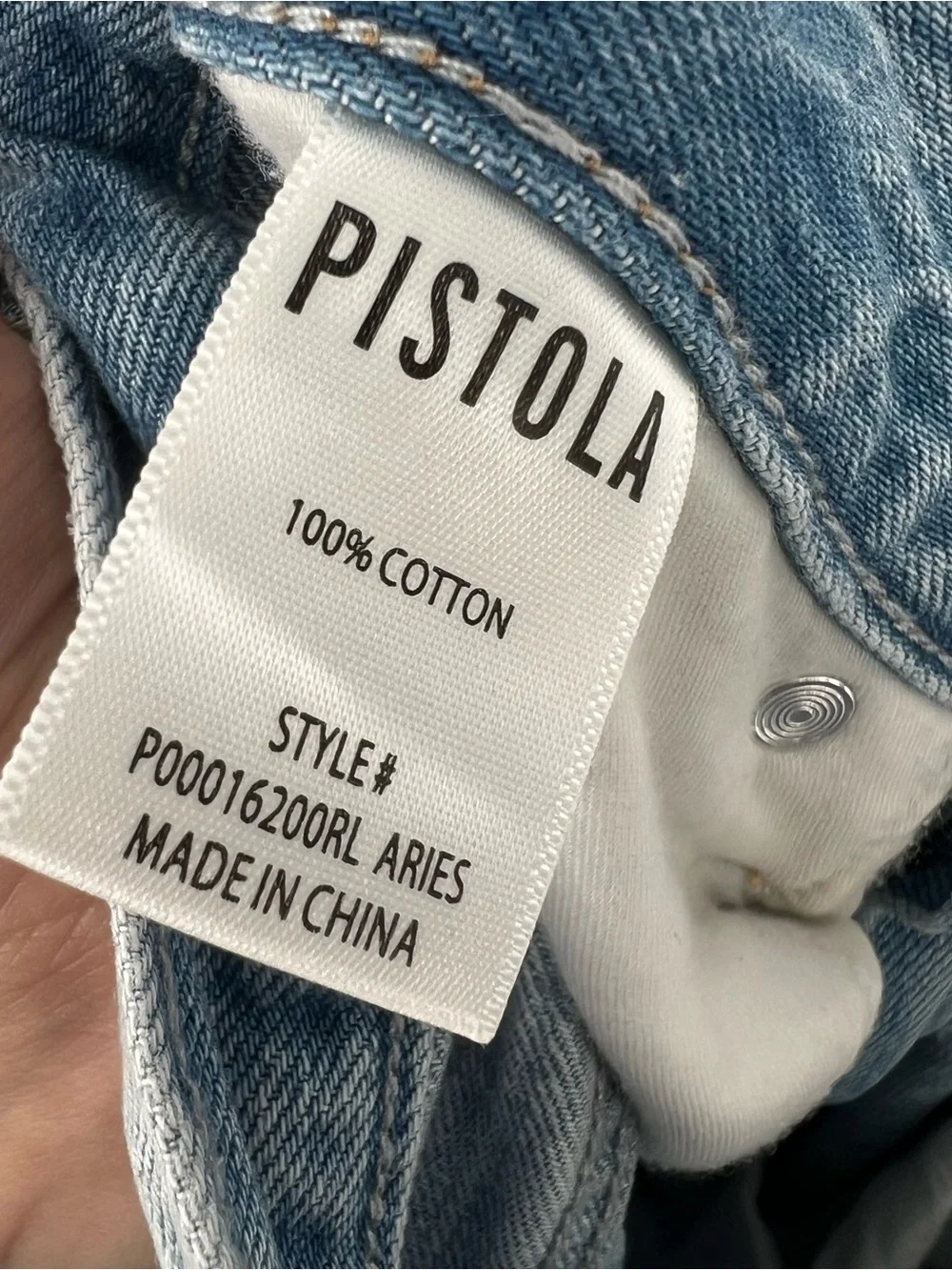 Pistola Lexi Mid-Rise Bowed Straight-Leg Jeans 25 Vintage Wash - Picture 10 of 15